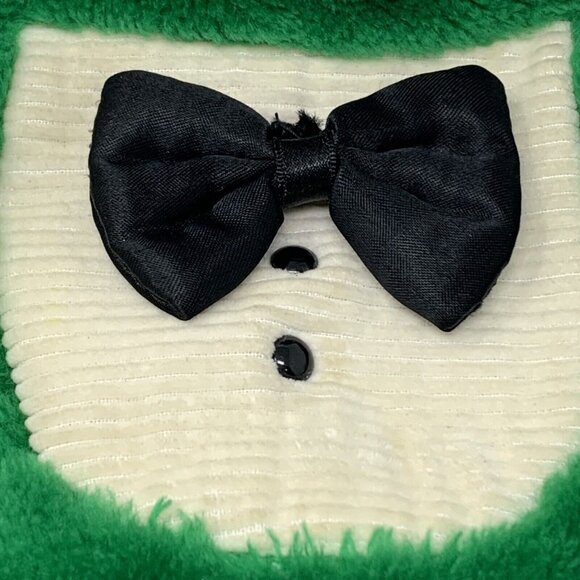 Dakin Green Frog Hand Puppet 1985 Vintage Plush Black Bowtie Golf Club Cover - Picture 4 of 11